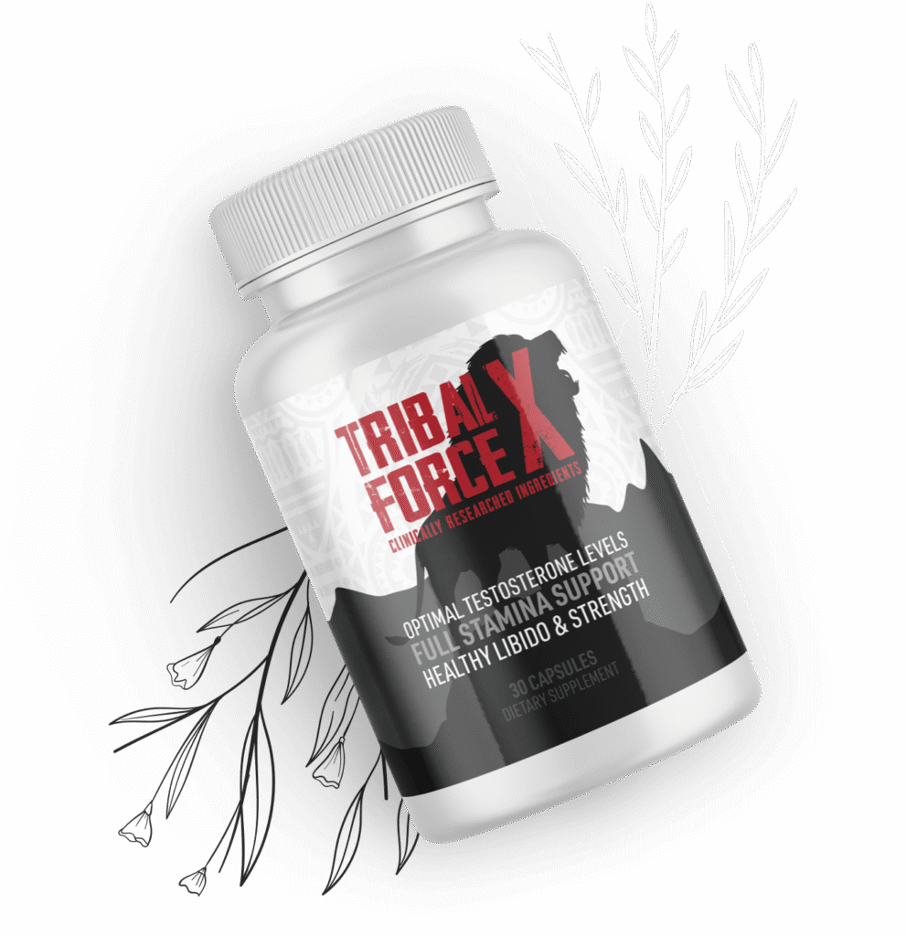 Tribal Force X testosterone support supplement single bottle – 30 capsules with clinically researched ingredients for stamina libido and strength