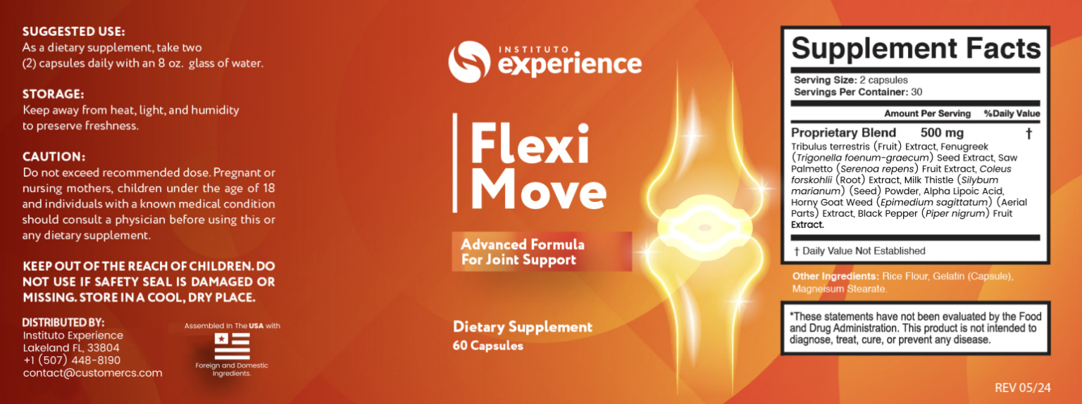 FlexiMove Supplement Facts label